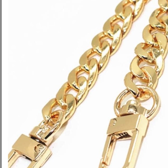 ❤️NEW high quality thicker Gold tone Metal bag  chain strap/Gold tone Buckles❤️ - Picture 2 of 4